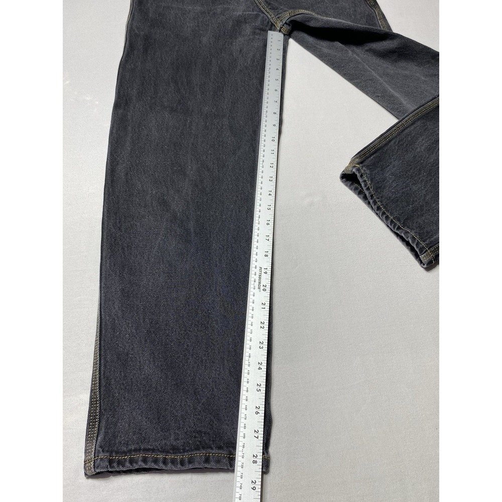 NNSNS Bigfoot Jeans 28x28 Black Baggy Skate Denim Embroidered Y2K - Picture 3 of 8